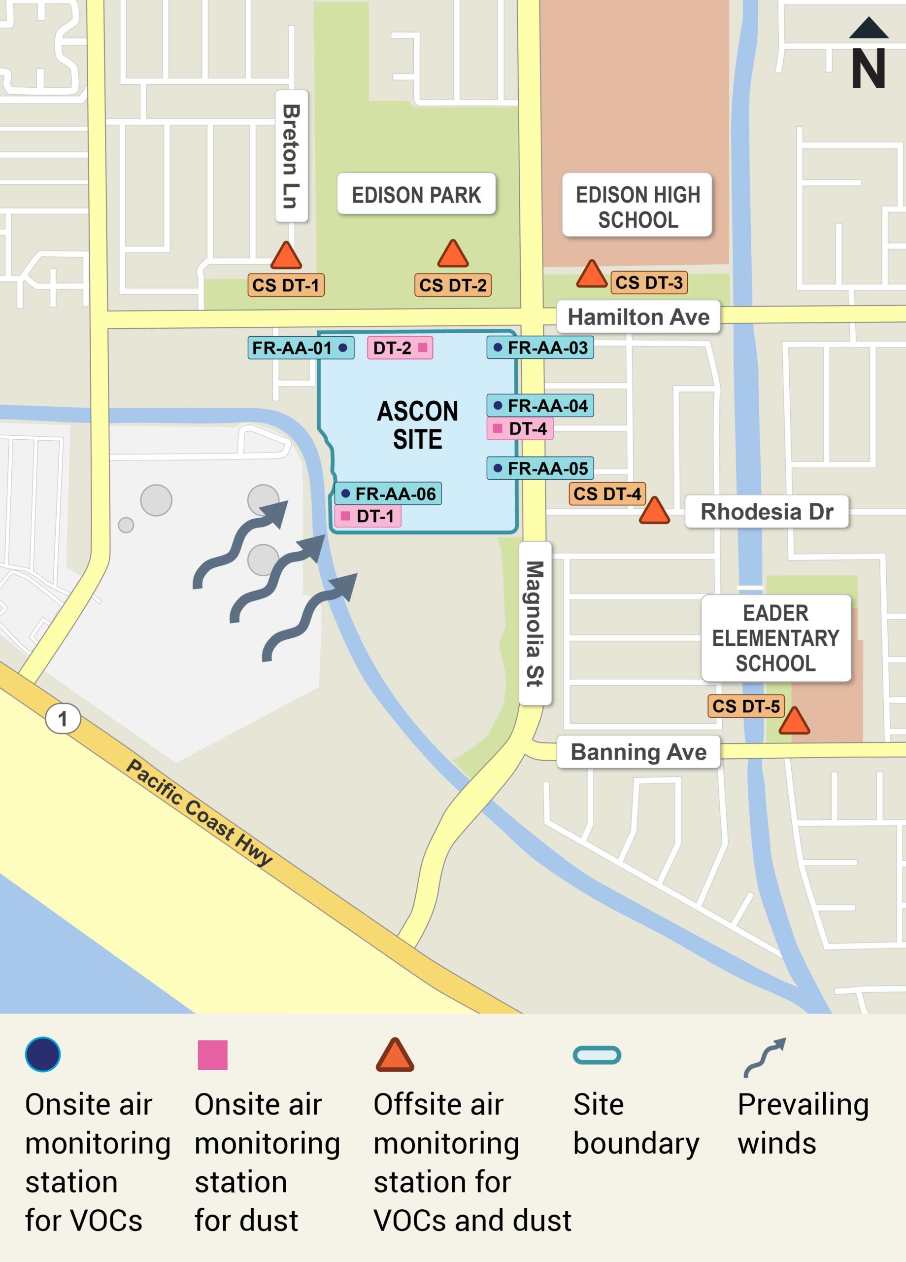 Ascon air quality monitoring map