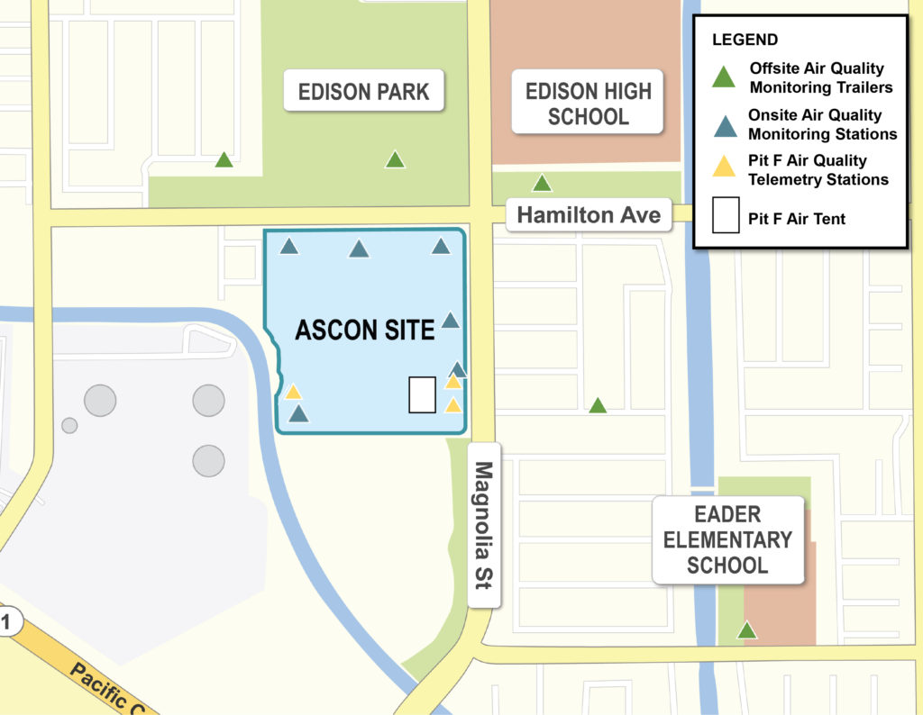 Ascon air monitoring map