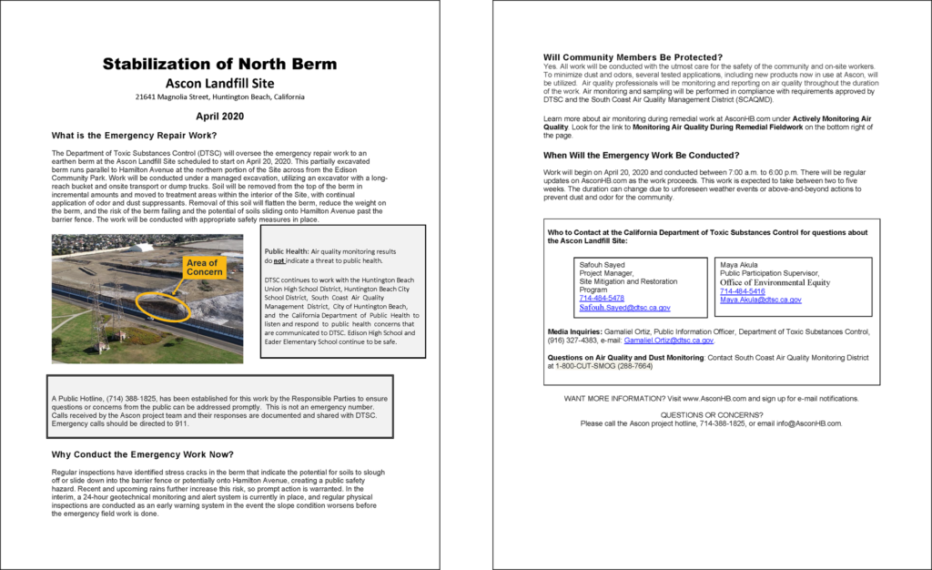 ascon north berm community information
