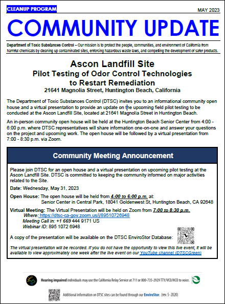 Ascon Landfill Site Update